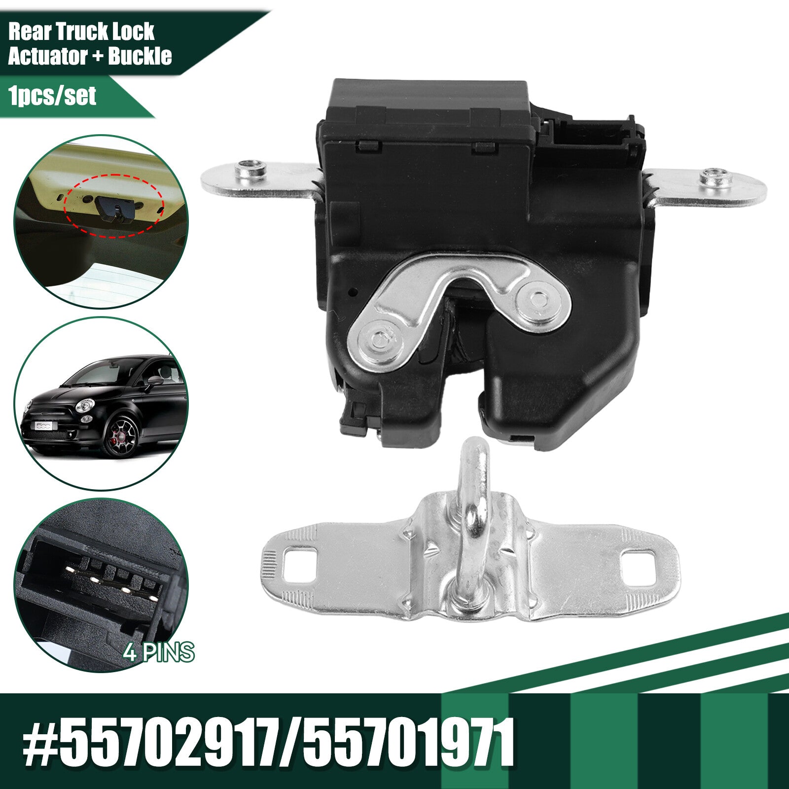 Rear Tailgate Trunk Lock Actuator for Fiat Bravo 500 Grande Punto Evo 55702917