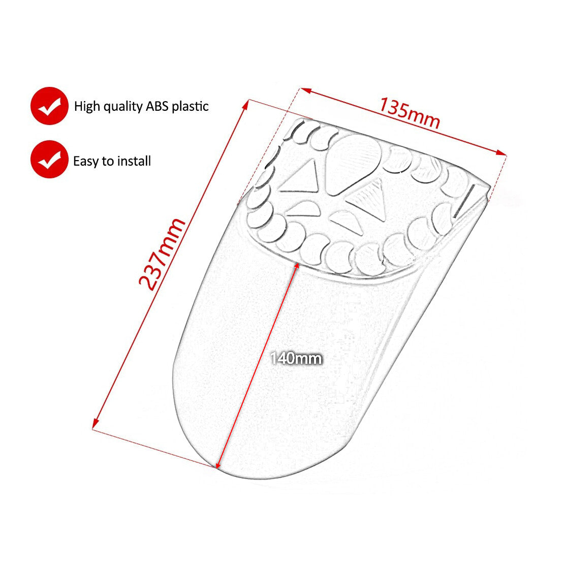 Motorcycle Mudguard Front Fender Extender for Yamaha XT1200Z Splash Guard