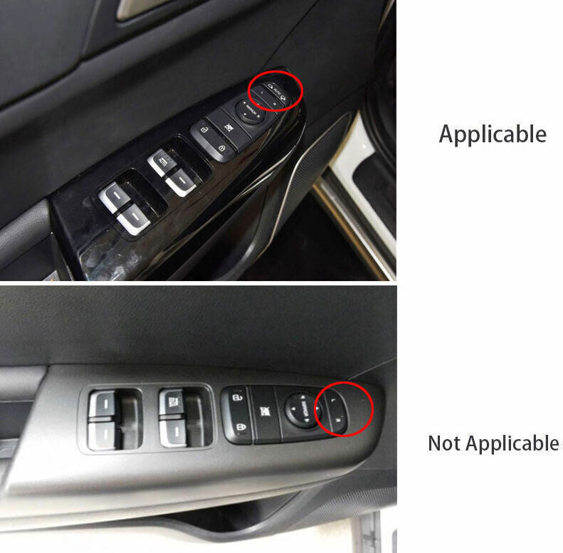 Glass Window Lifting Lock Panel Trim 4 for Kia Sportage 2017-2020 Carbon Fiber