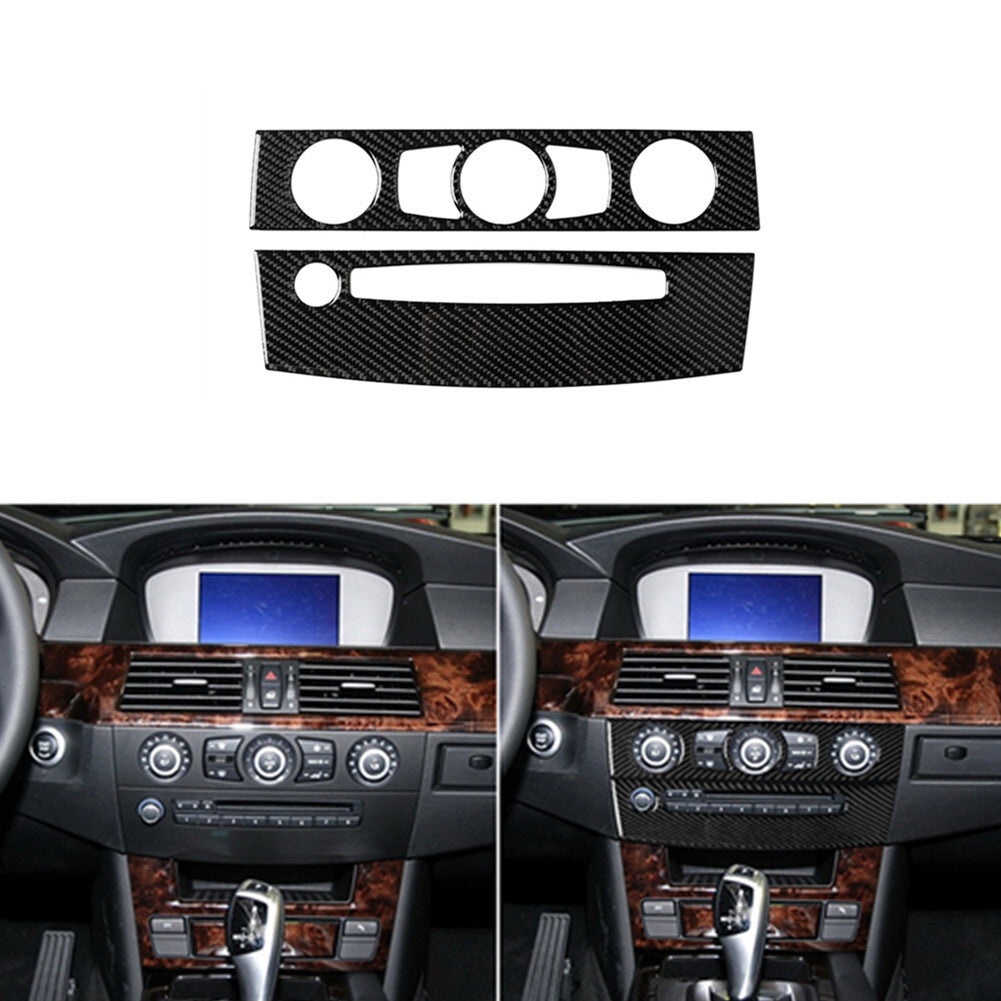 Carbon fiber CD control panel for BMW 5 Series E60 2004-2007 type A