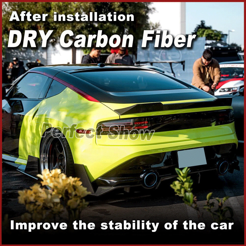 for Nissan Z 400Z Z34 2023UP Dry Carbon Fiber Rear Bumper Diffuser Lip Splitters