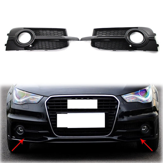 Honeycomb Front Bumper Fog Light Grille for AUDI A1 8X 2011-2014 S-Line Black cl