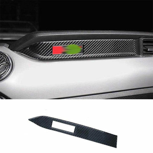 for Ford for Mustang 2015-2022 Real Carbon Fiber Console for Co -Pilot Strip Cover Trim