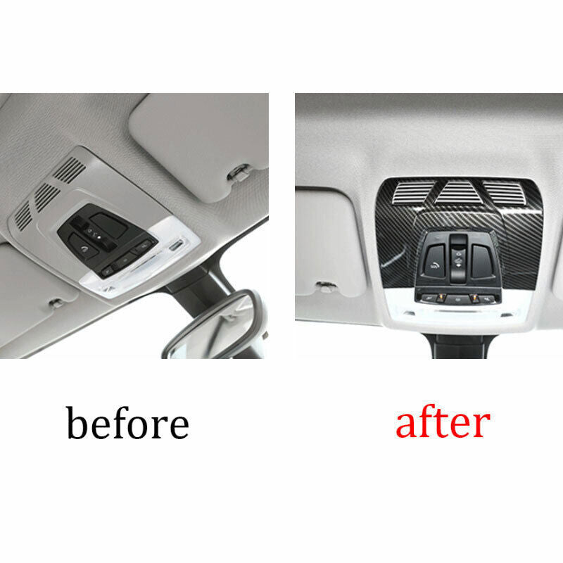 for BMW X1 F48 2016-2022 ABS Carbon Fiber Front Reading Light Lamp Frame Trim 1P