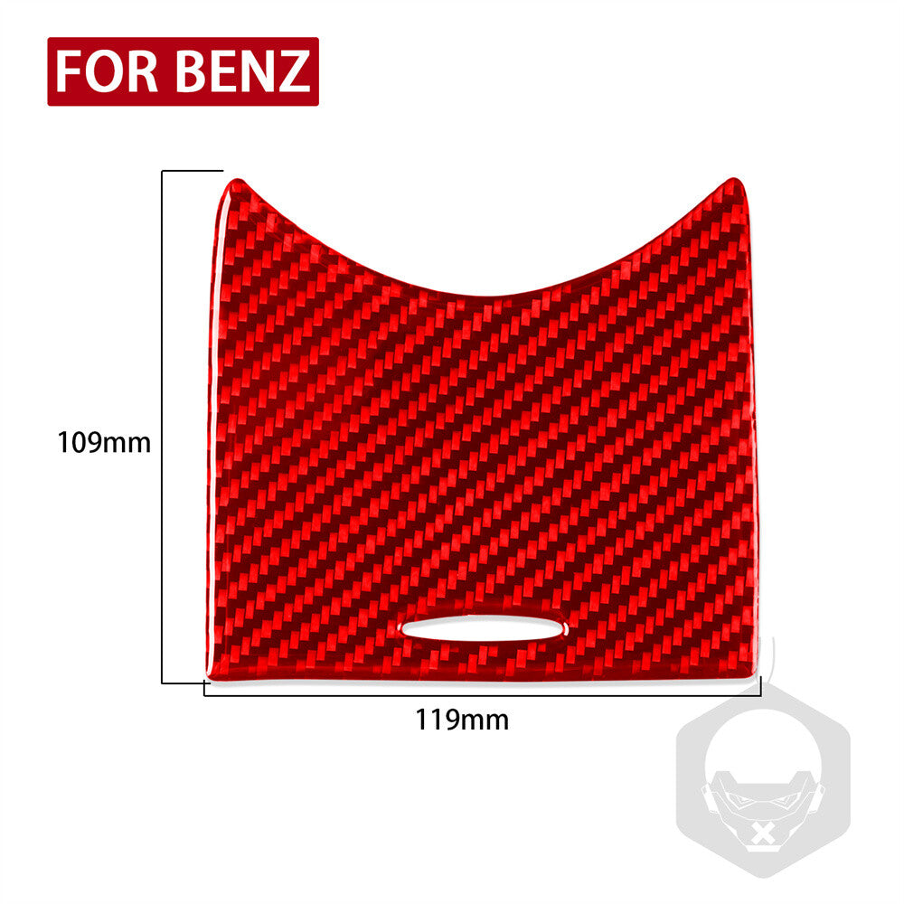 Red Carbon Fiber Gear Shift Storage Box Panel Trim for Benz CLS Class C219 04-09
