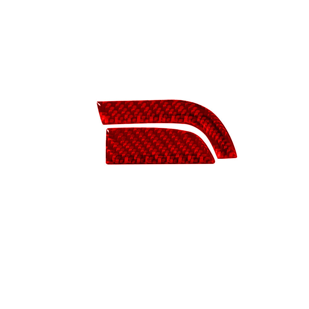 2X Red Carbon Fiber Driver Side Decorative Cover Trim for Porsche 718 2016-2022