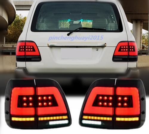 Suitable for Toyota for Land Cruiser LC100 LED Smoked Black Left + Right Rear Taillights 98-07