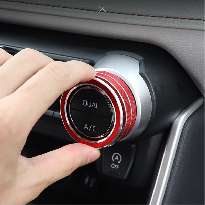 For 2019-2024 for Toyota RAV4 Air Condition Button Ring Cover Decor Pair