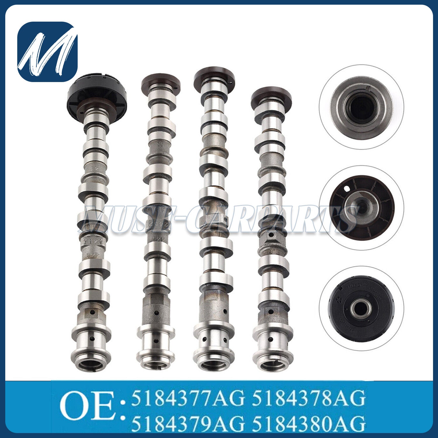Four new engine camshafts for Jeep for DODGE for Chrysler for RAM 3.6L Pentastar 2011-2020 USA.