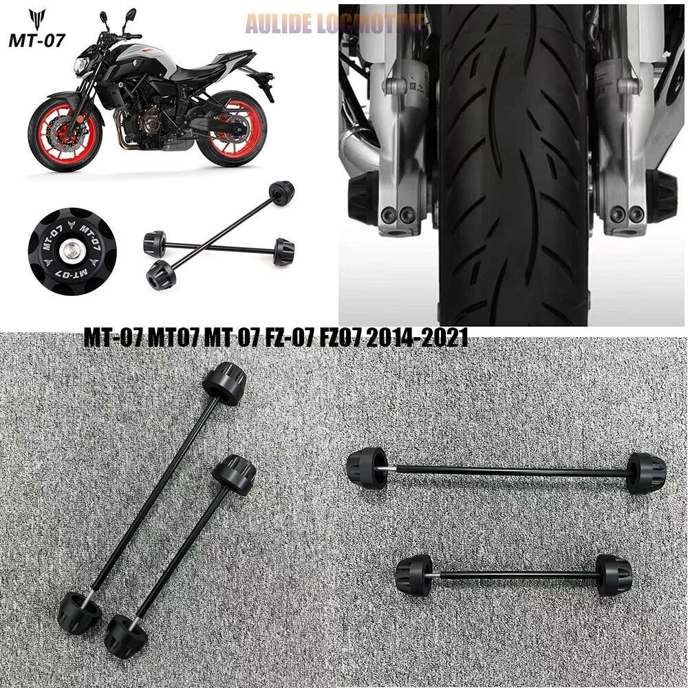for YAMAHA MT07 FZ07 Crash Axle Motorcycle FrontAnd Rear Wheel Fork Axle