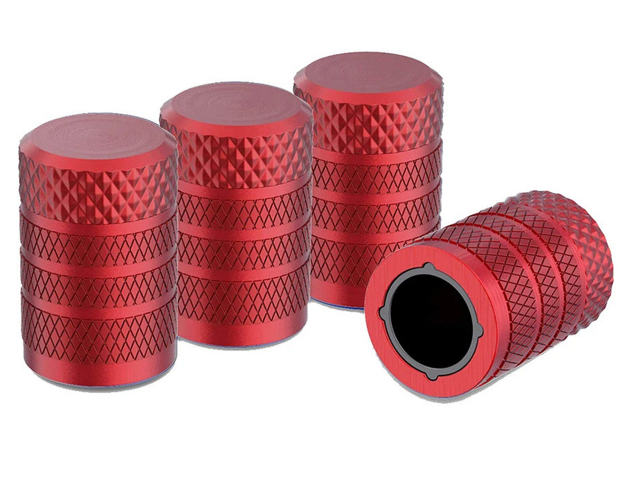 4-piece car tire valve cover rod air dust cover dice black for Volvo