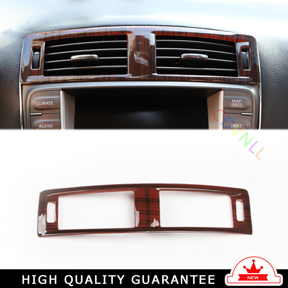 Car Middle Air Outlet Vent Cover Trim 1PCS Fit for Lexus IS 2006-2011 Red Wood