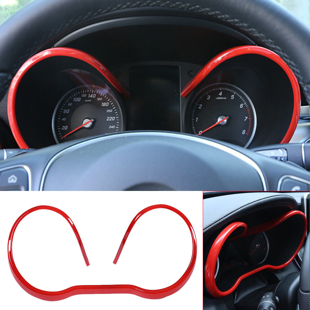 Red ABS Front Dashboard Strip Cover Fit for Benz C GLC Class W205 X253 2015-2021