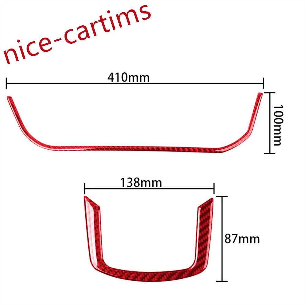 For LR for Range Rover Sport 2014-17 Red Carbon Dashboard Panel Steering Wheel Cover