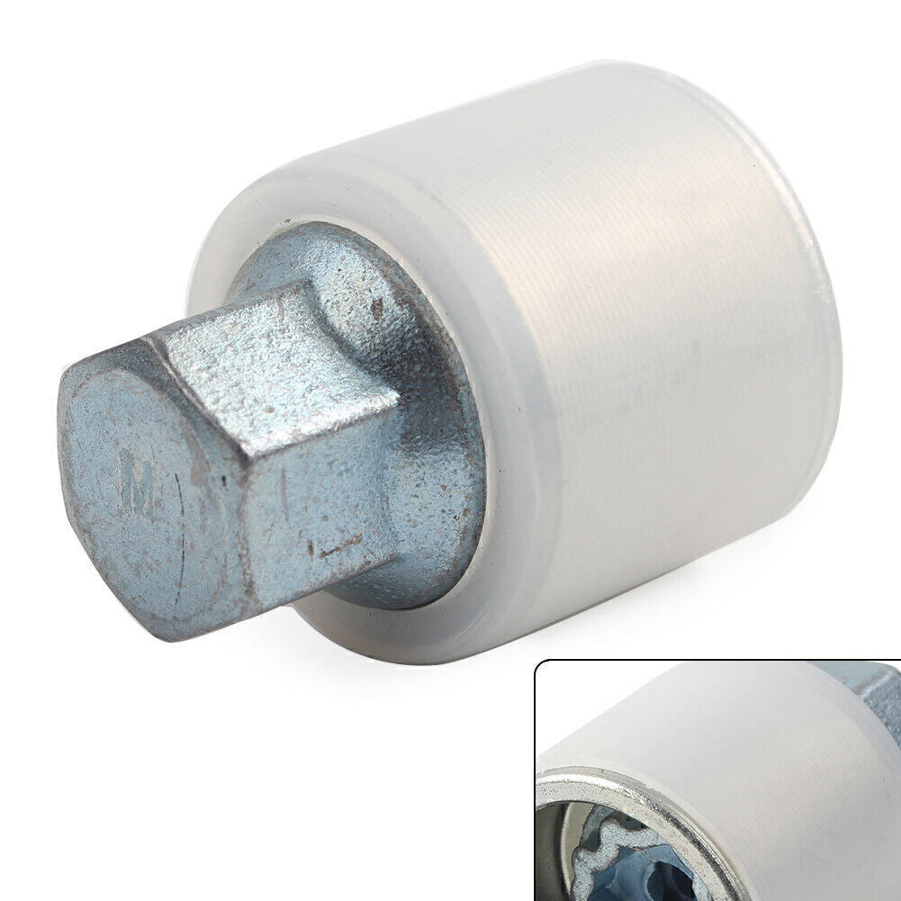 1x Locking Wheel Nut Key Bolt Letter M for Audi Chrome-molybdenum Steel Car