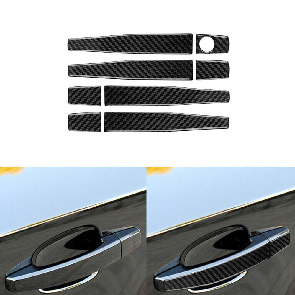 8Pcs Carbon Fiber Door's Handle Cover Trim Sticker for Chevrolet for Cruze 2009-2015