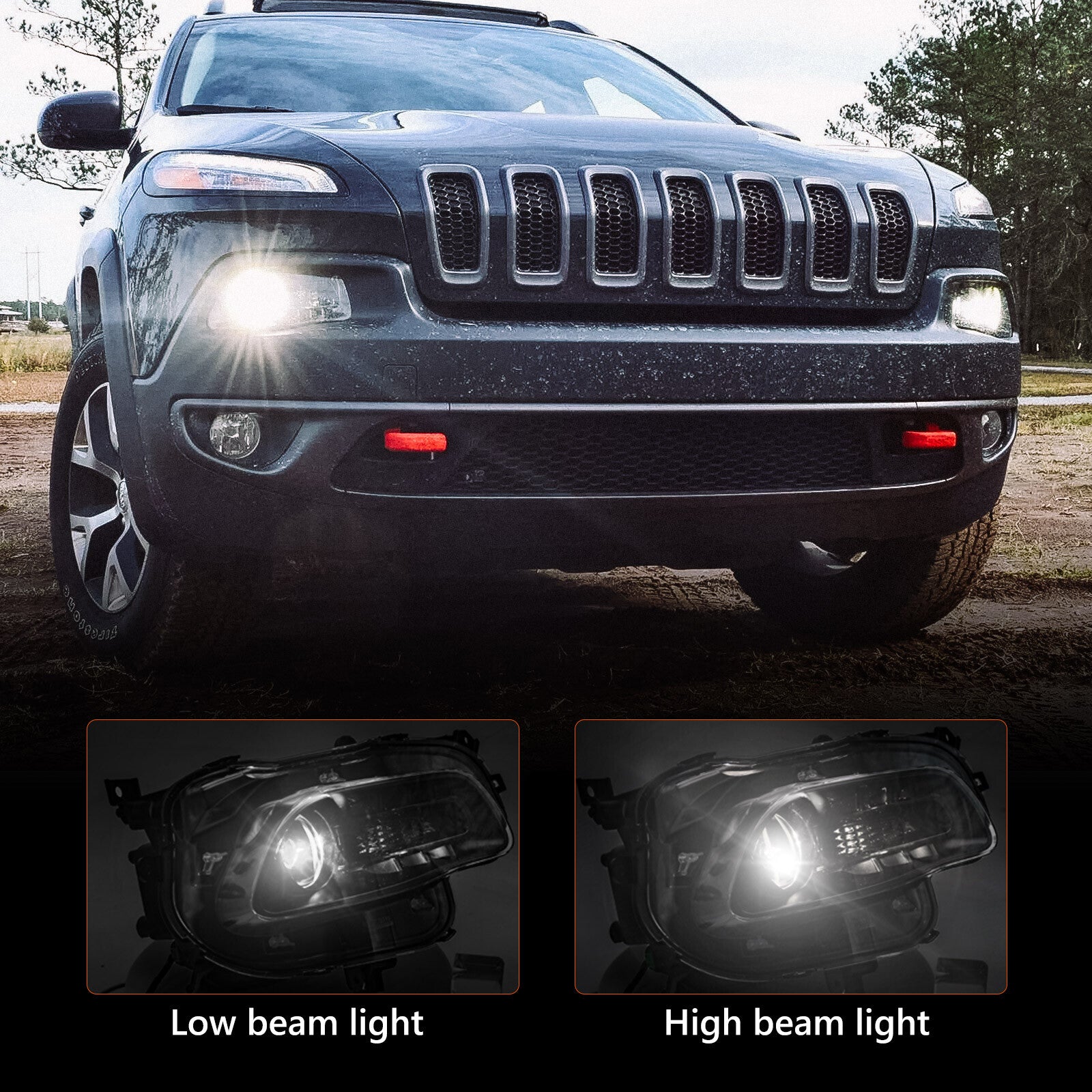 For 2014-2018 for Jeep Cherokee HID/Xenon Headlight Lamp Assembly Passenger Right