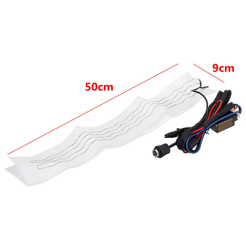 Car DC12V Heated Steering Wheel Cover Heater Pad Winter Switch Hand Warmer Kit