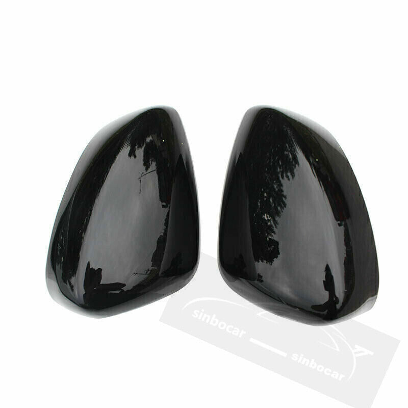 2P for Mazda 3 Axela 2017-18 Bright Black Side Rear View Door Mirror Cover Trim