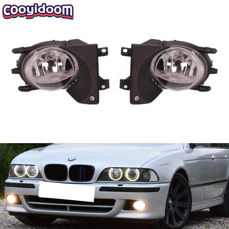 Applicable to 2001-2004 for BMW 525i 530i 540i E39 front fog lights with bulbs: Left + Right