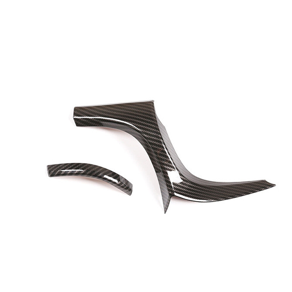 For T@yota Hilux Revo 2015-2021 Side Air Vent Outlet Cover Trim ABS Carbon Fiber