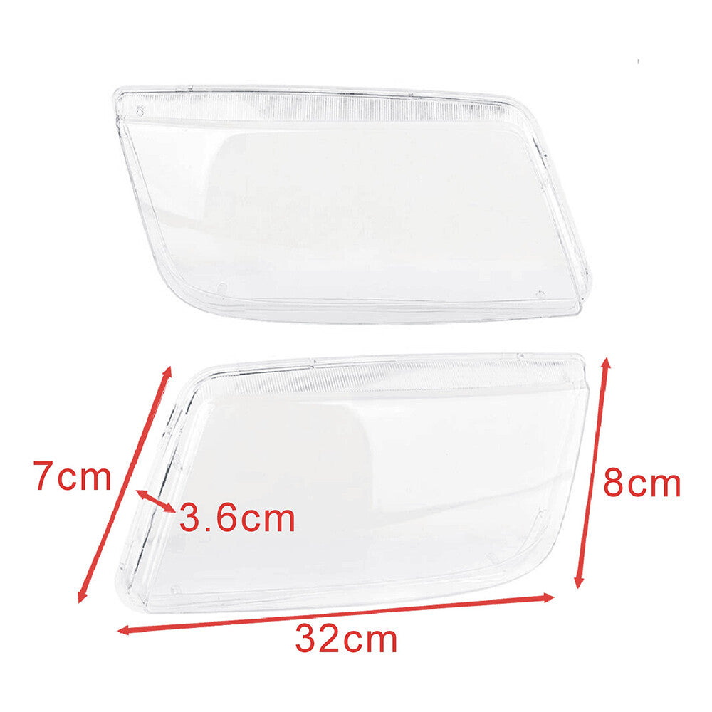Left + Right Headlight Cover Lens Cap for Volkswagen for Bora for Jetta MK4 1999-04