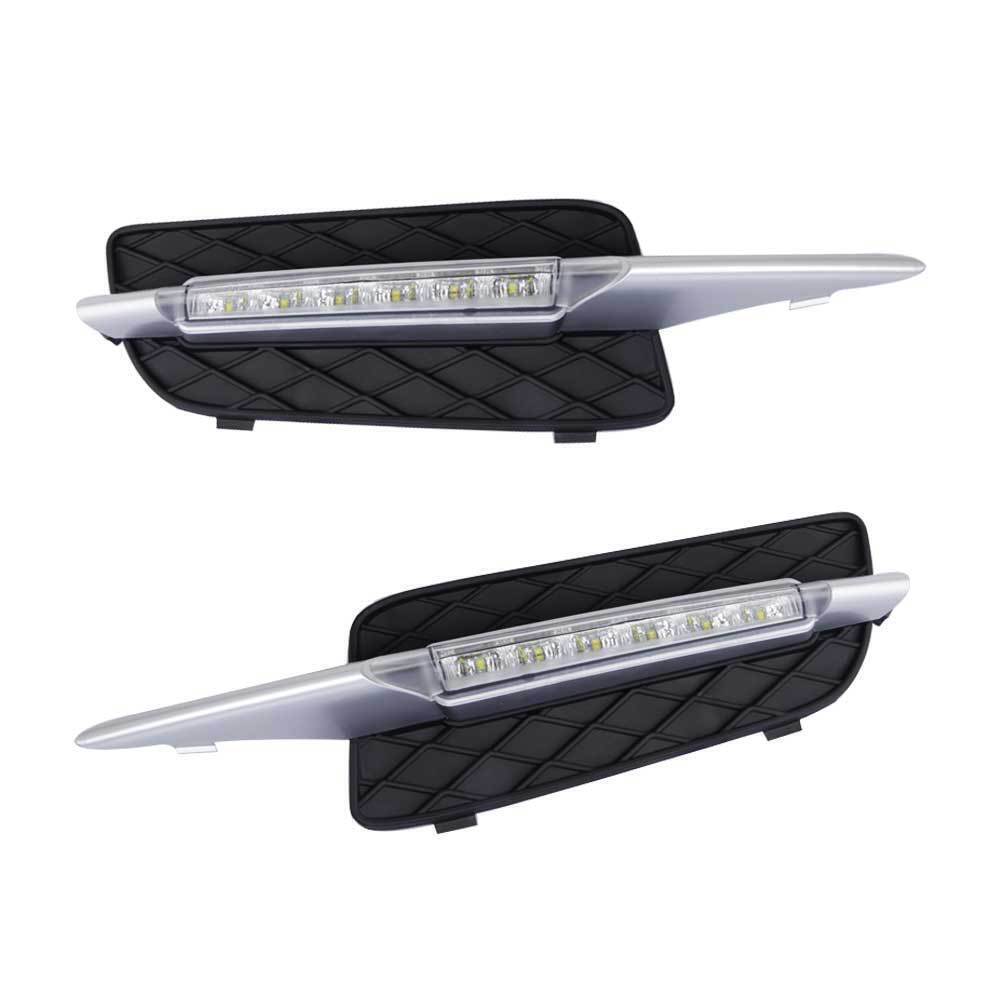 for for BMW E70 X5 SUV 2007-2009 Front Bumper LED DRL Daytime Running Fog Lights