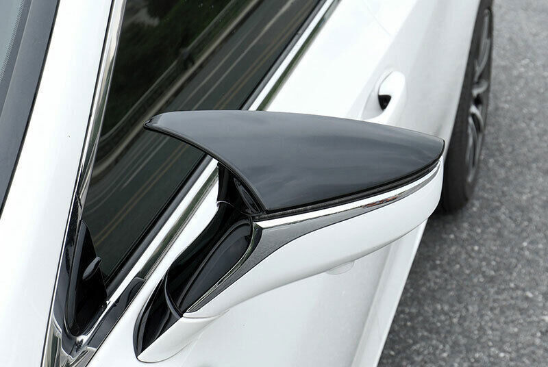 Bright Black OxHorn Side Door Mirror Cover Trim for Lexus RC 19-2021 for ES LS LC UX