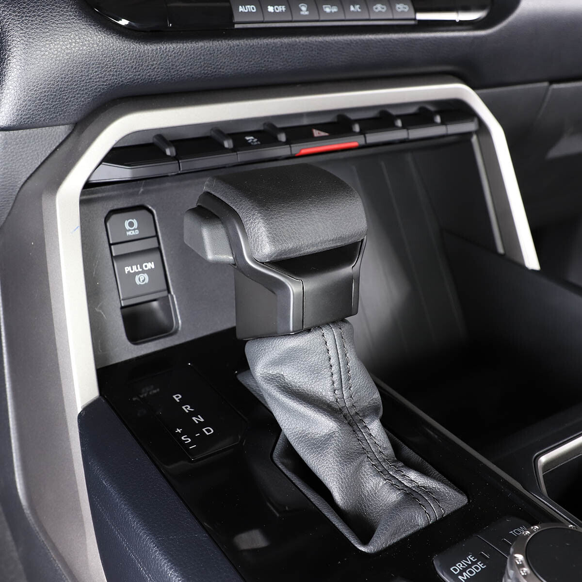 ABS matte black armrest box storage tray cover trim for Toyota Tendera 2022-2024