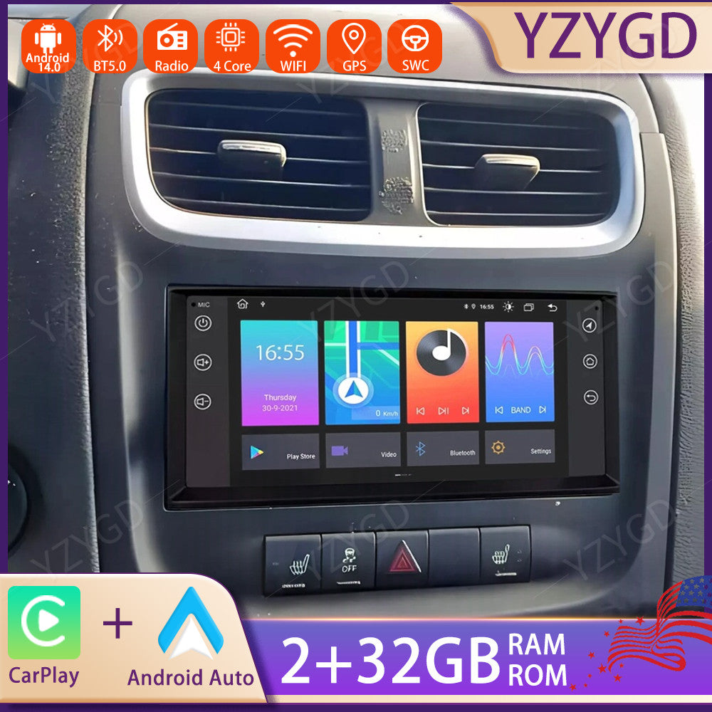 7Carplay Android 14 for Dodge Avenger 2011-2014 Car Radio Stereo GPS Navi BT