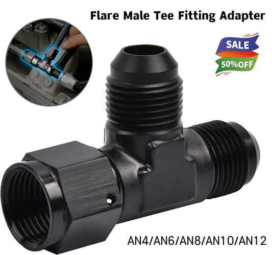 6AN 8AN 10AN Flare T-shirt Connector Quick Connect Tube Adapter