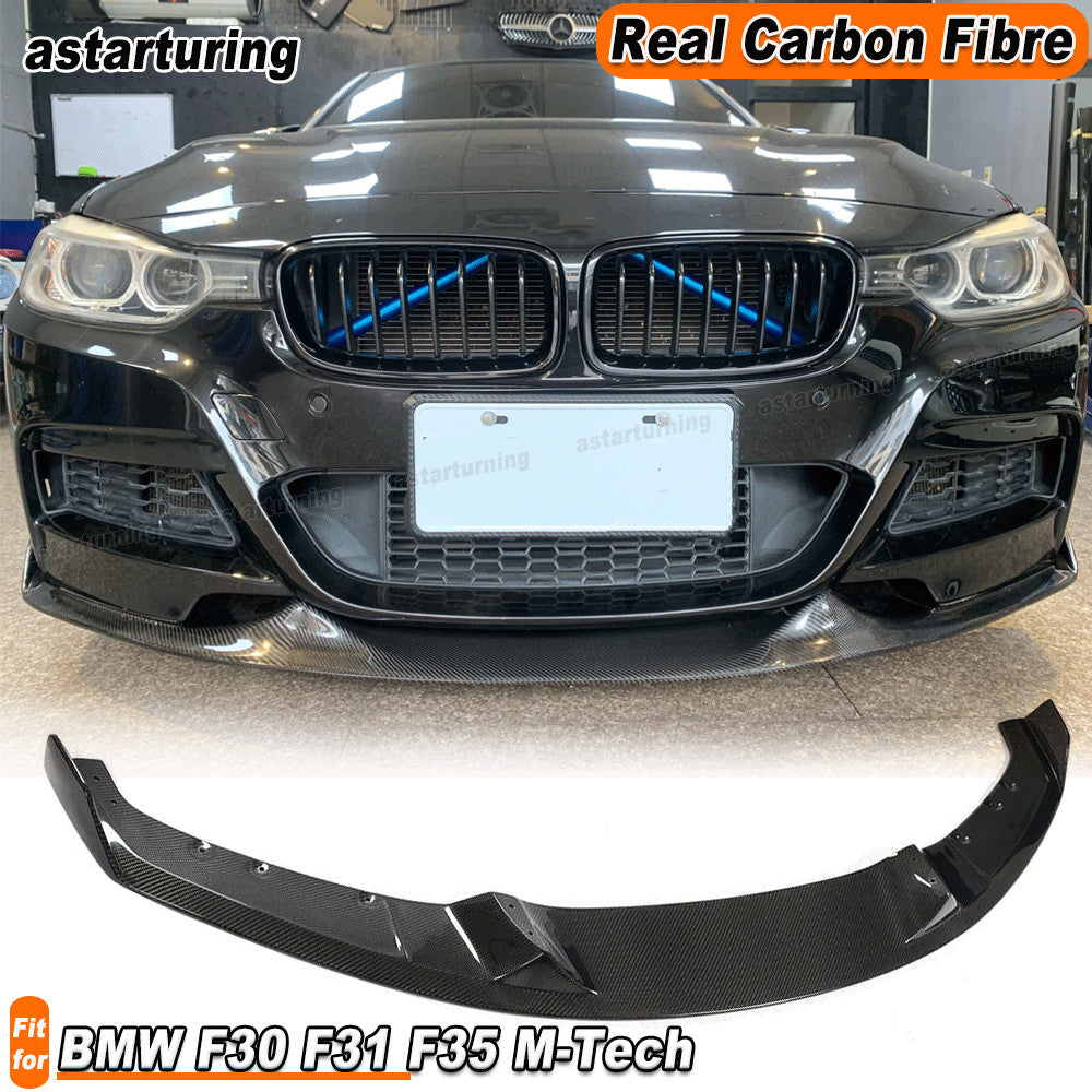 Fit for BMW F30 F31 F35 M-Tech Bumper 13-18 REAl Carbon Front Chin Lip Spolier