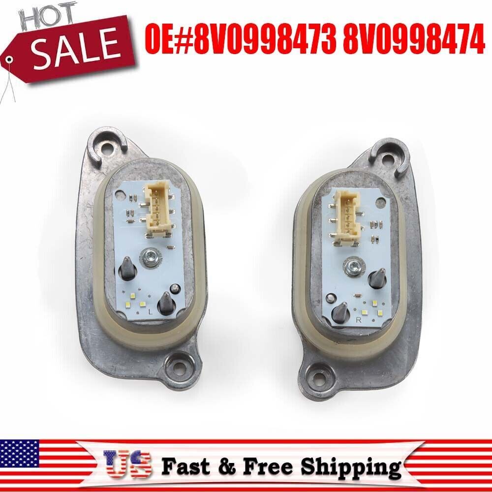 The all-new left + right DRL daytime running light module unit is suitable for Audi A3 2017 - 2020 18 19