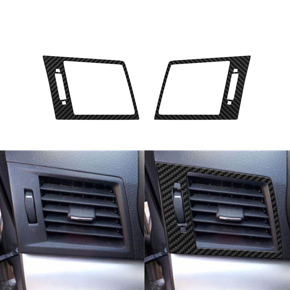 2X Carbon Fiber Dashboard Air Vent Cover for Subaru Legacy Outback 2010-2014