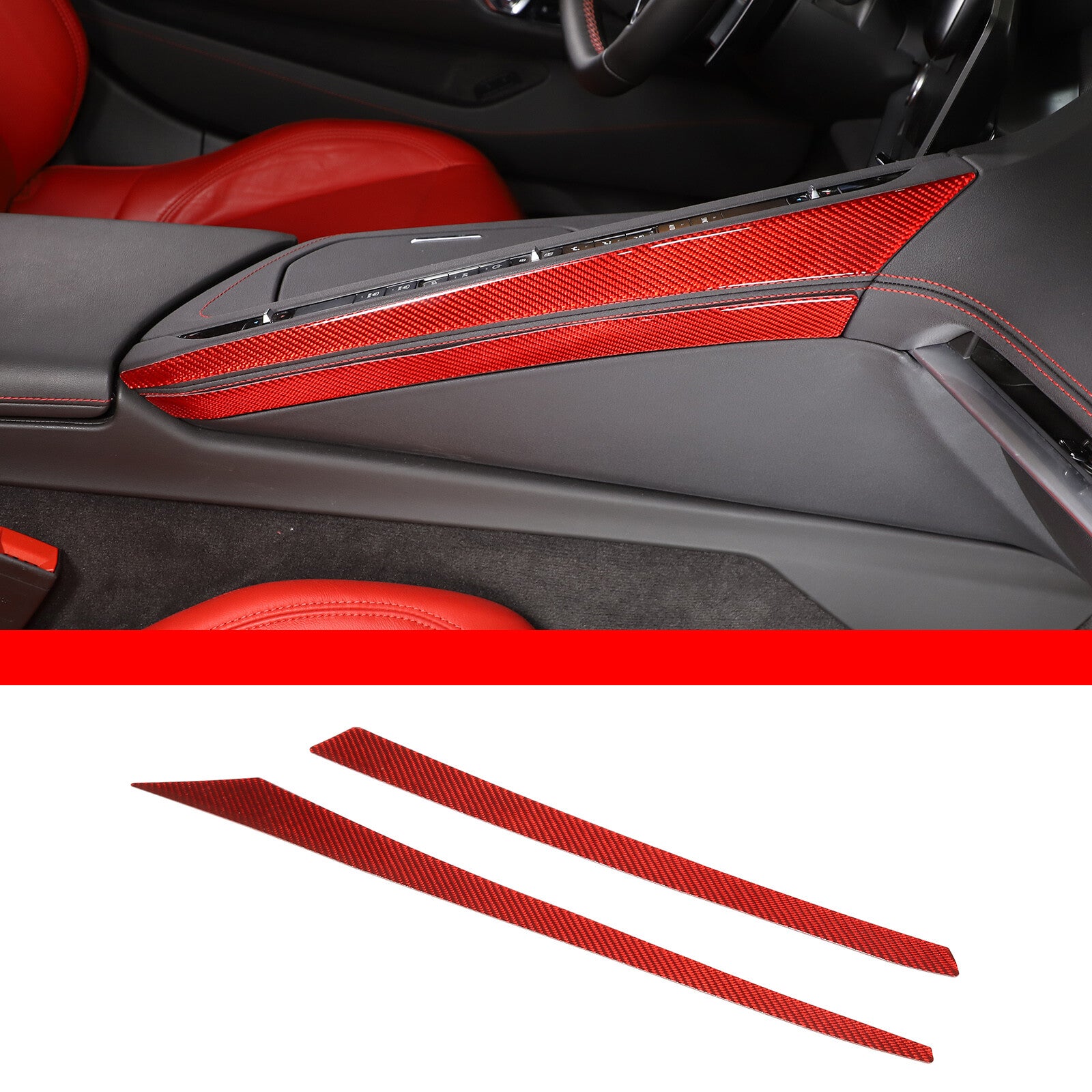 ABS Orange Interior Steering Wheel U-Shaped Protective Cover for Ford Maverick 22-23