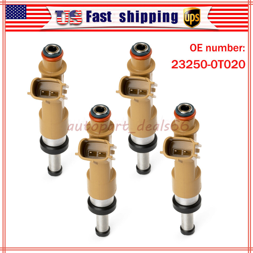 4PCS Fuel Injectors 23250-0T020 for Toyota Matrix for Corolla for Scion xD 1.8L 2009-15