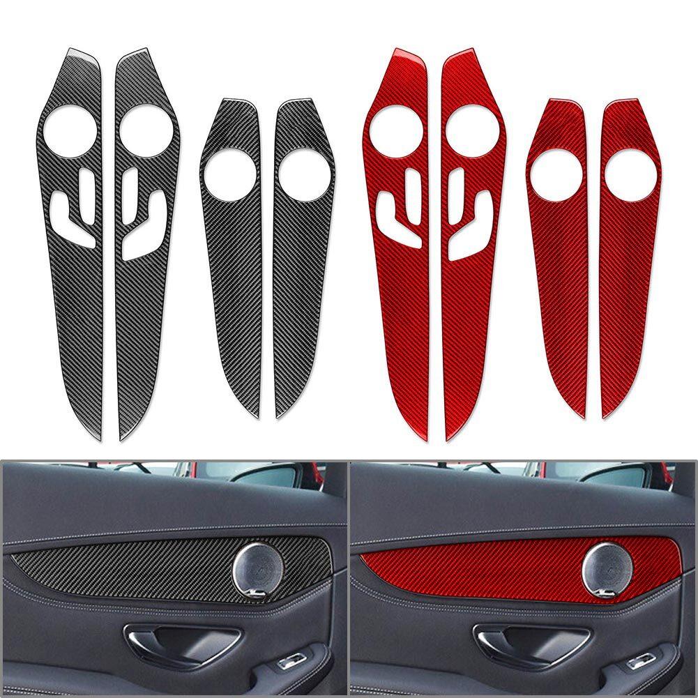 Carbon Fiber Interior Door Panel Cover Trim for Benz C Class W205 2014-2021