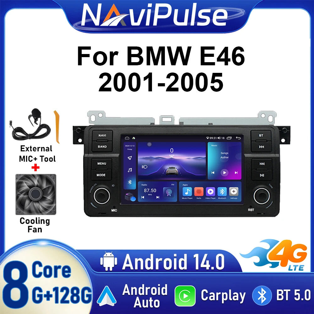 for BMW E46 2001-2005 Car Radio CarPlay Multimedia Auto Stereo Player GPS Screen