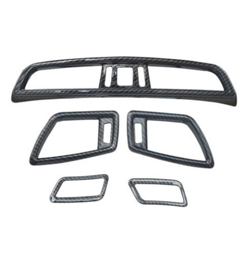 for Nissan Rogue 2014-2020 Carbon Fiber ABS Dashboard Air Outlet Cover Trims Kit