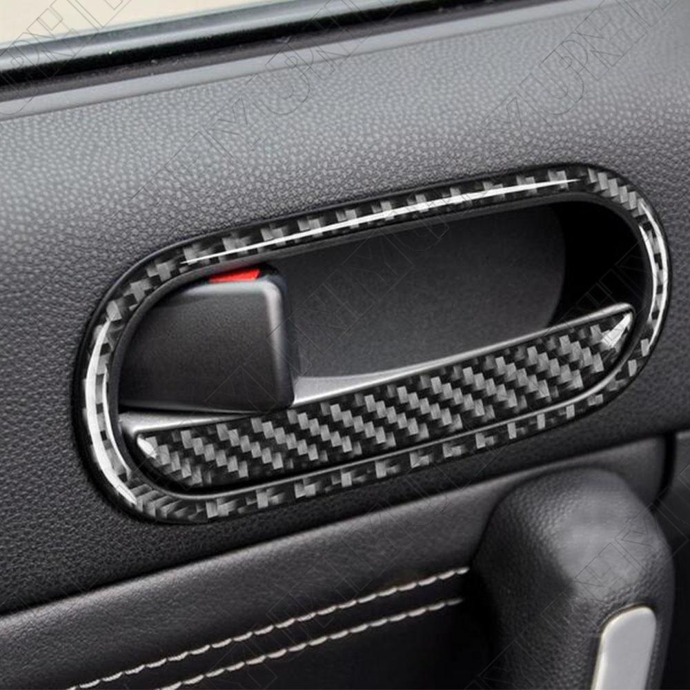 Carbon Fiber Car Interior Door Handle Cover Trim Set for Mazda MX-5 NC 2009-2015