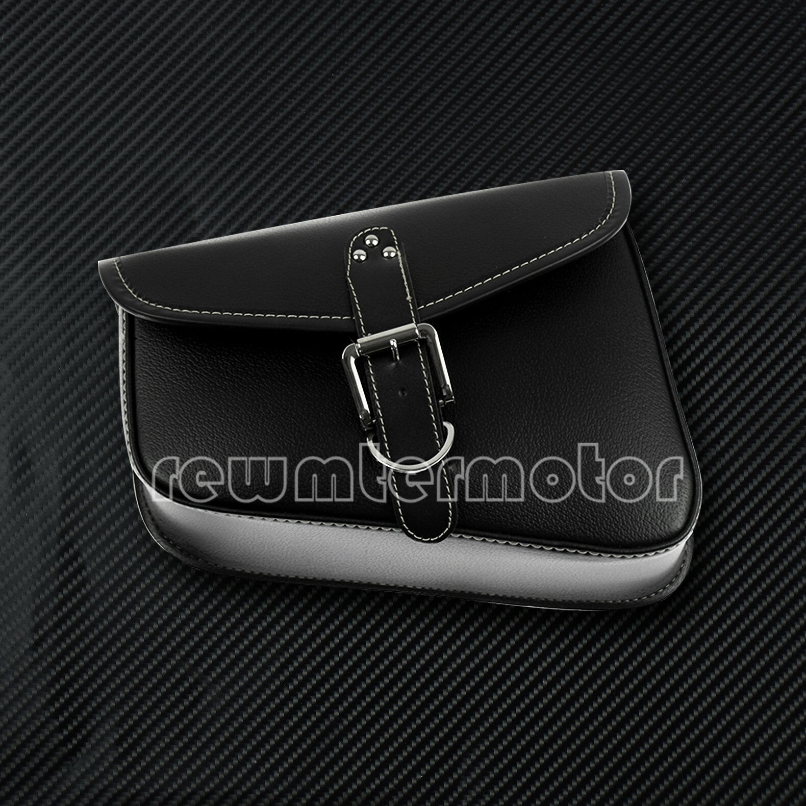 Black Left Side Saddlebag Saddle Bag Fit For Sportster XL883 XL1200 PU Leather