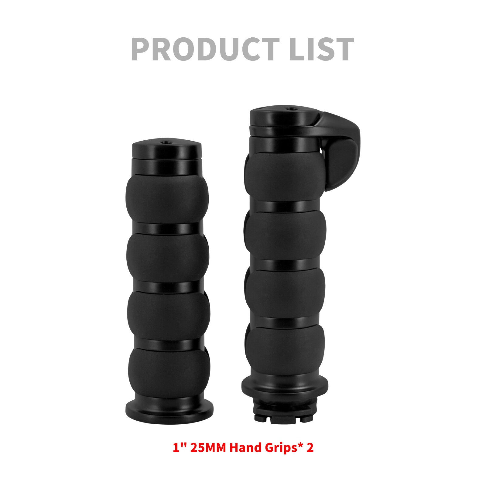 Black 1 Motorcycle Non-Slip Rubber Hand Grips for Harley for Honda for Yamaha for Kawasaki