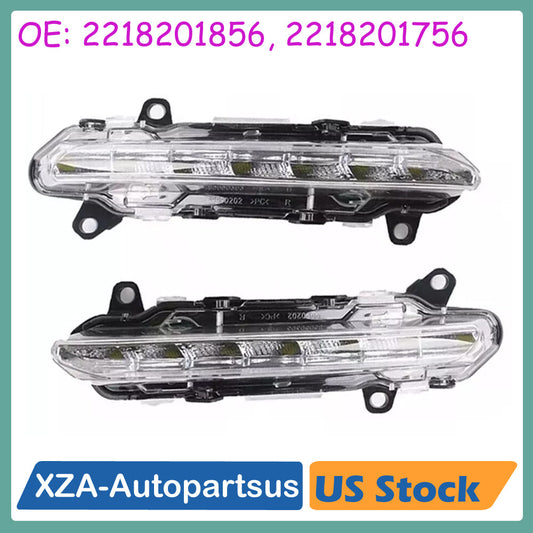 Pair LH RH Fog Lights Daytime Running Lamps for Mercedes-Benz S550 S600 S63 AMG