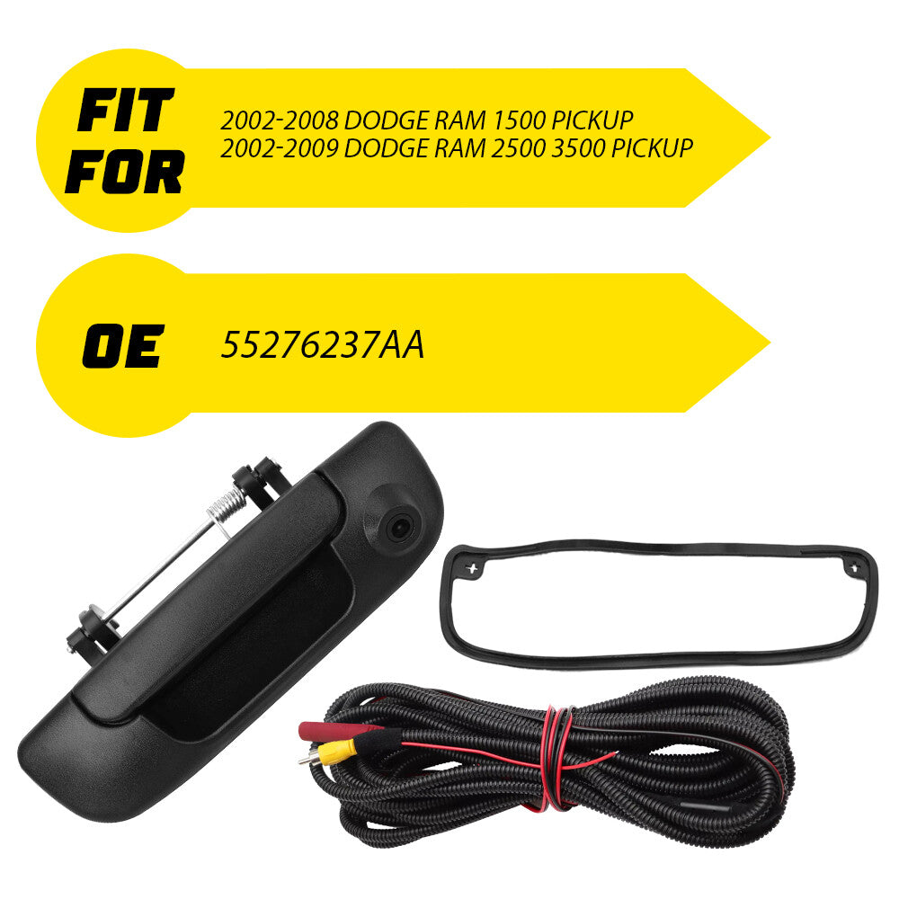 Tailgate handle with rear-view camera parking camera kit for Dodge for Ram 2002-2008