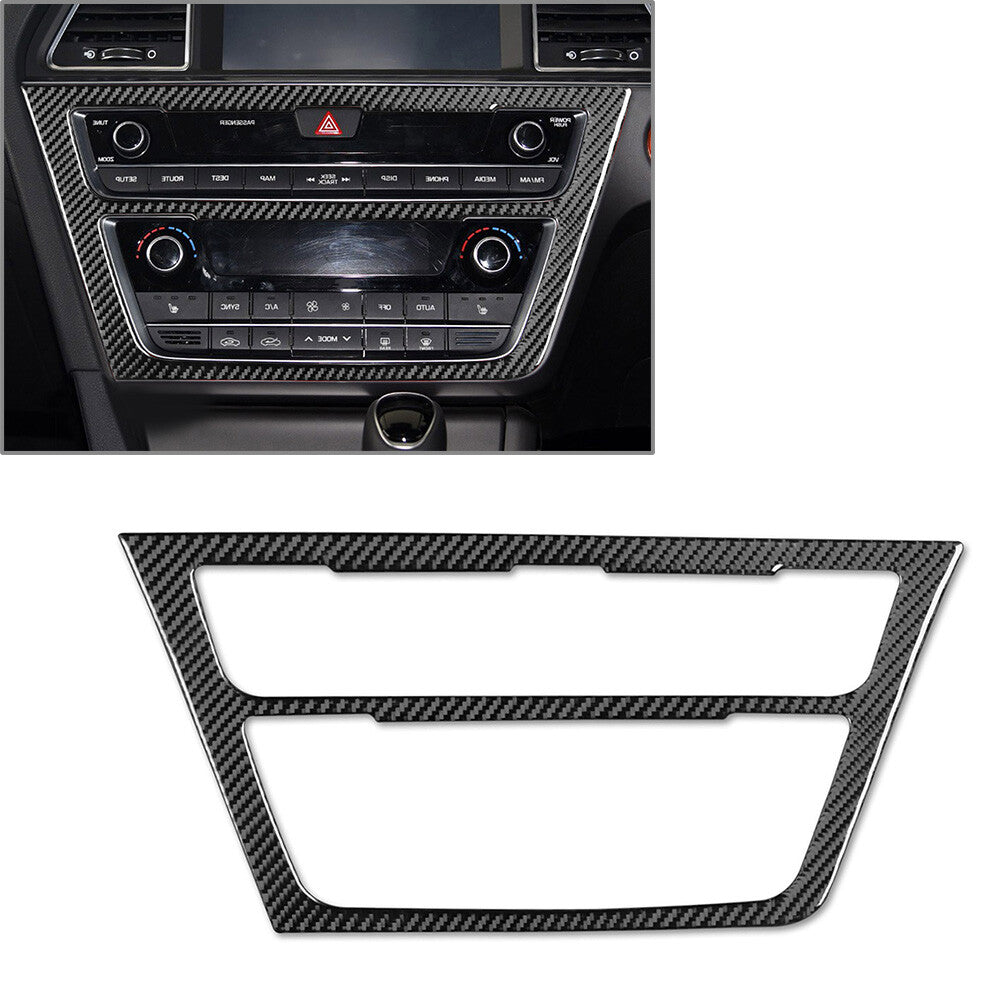 Central Console AC Switch Panel Cover Trim Black Fit for Hyundai Sonata 9th 2015-19