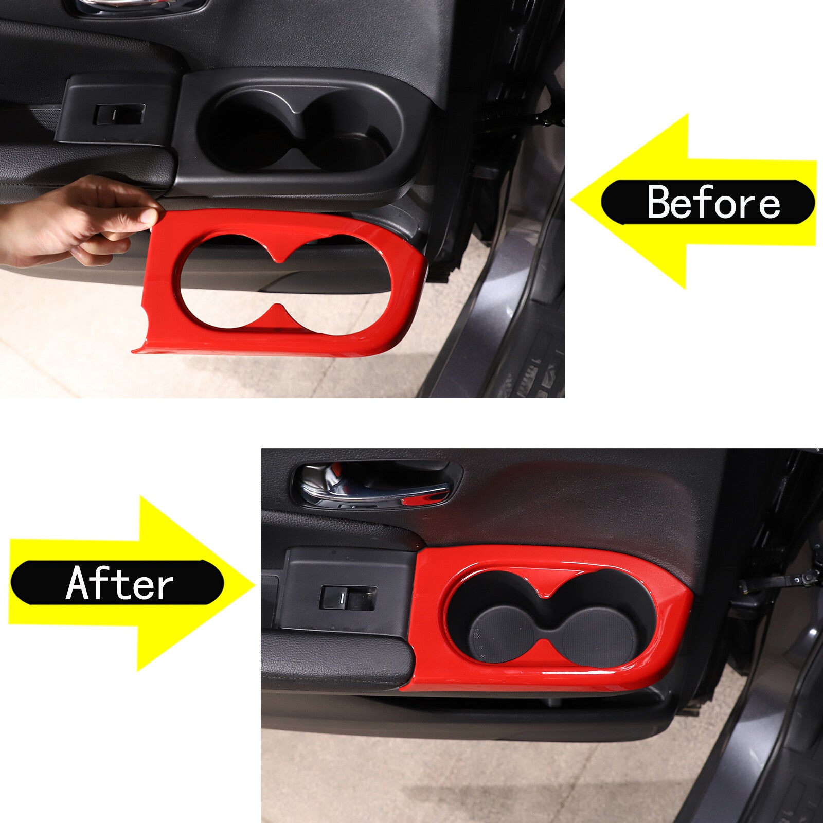 Black center console shift button storage box tray trim for Honda Pilot 2015 - 22