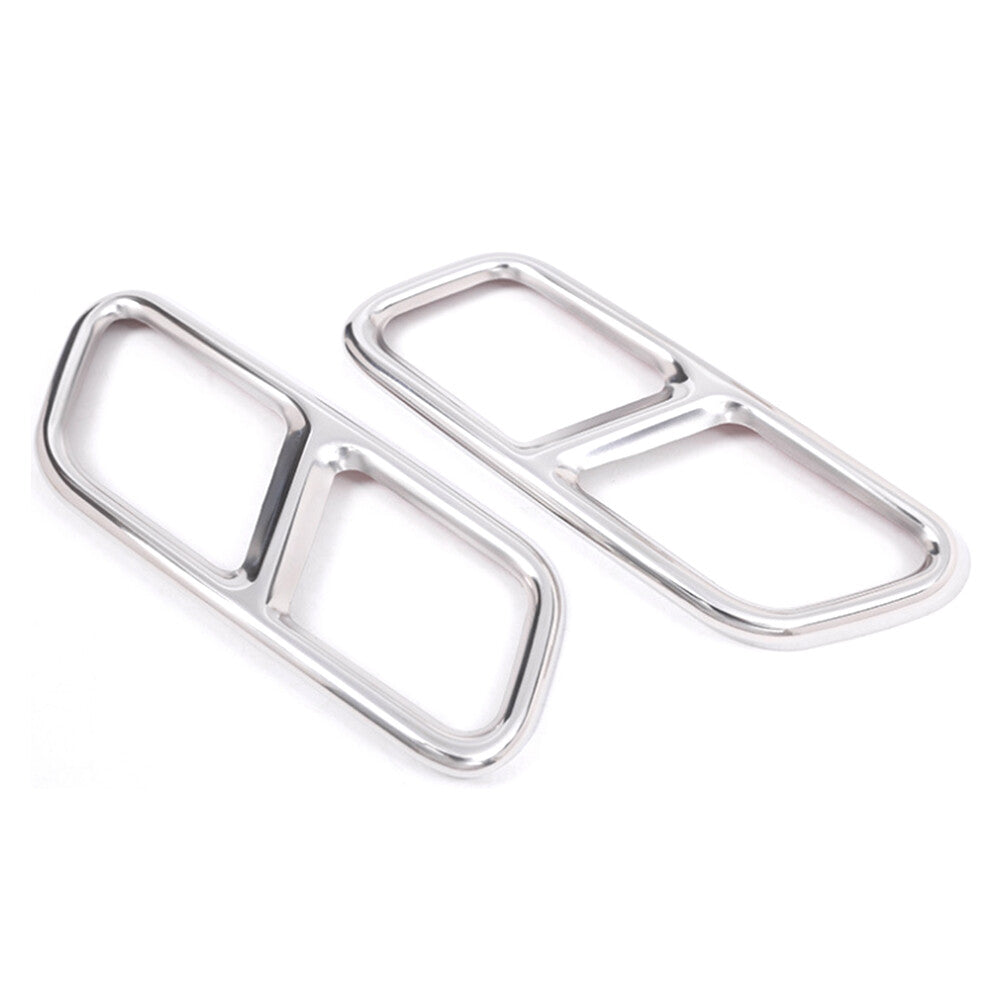 Chrome Rear Exhaust Muffler Tail Pipe Trim for Mercedes-Benz S Class W222 10-17