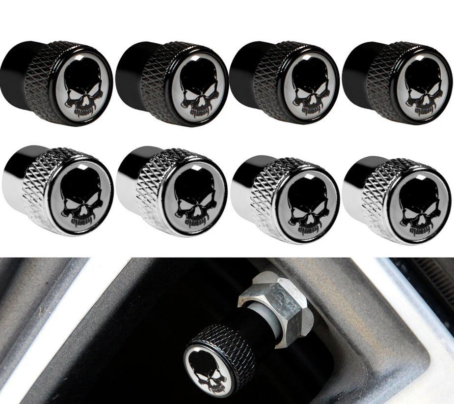 4-piece car tire valve cover rod air dust cover, sky blue, suitable for Volvo