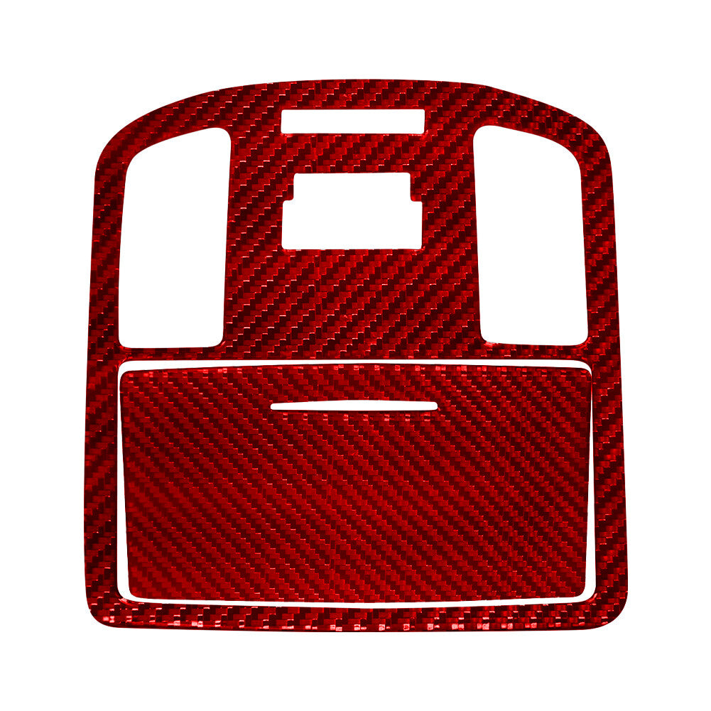2Pcs Red Carbon Fiber Roof Reading lights Cover Trim For 2015-2021 for Toyota Hilux