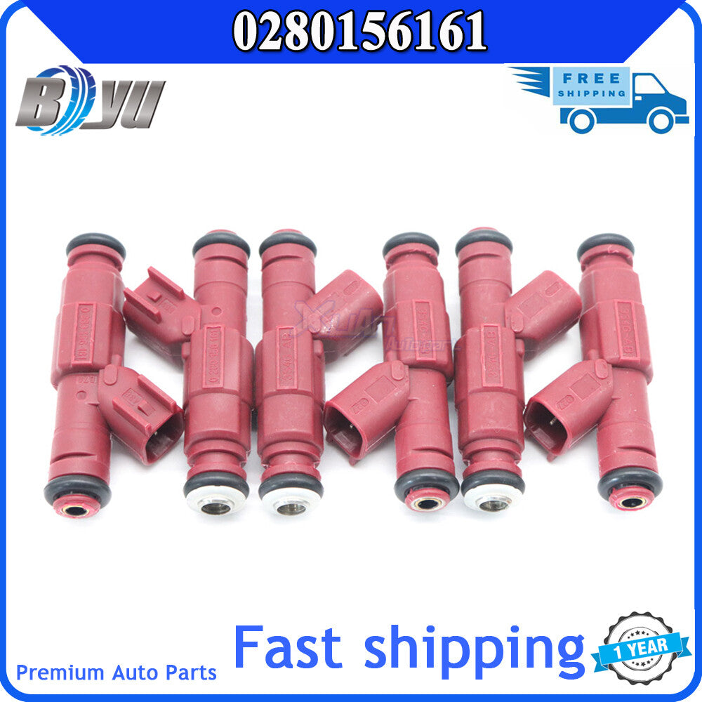 Suitable for 99-04 for Jeep for Wrangler for Dodge 4.0L EV6 0280156161 (6) Fuel Injector 12 Hole 24 lb